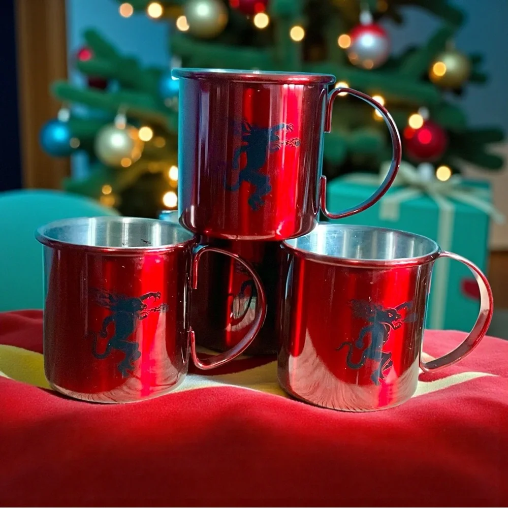 NWOT Fireball Logo Brand 4 Moscow Mule Cups